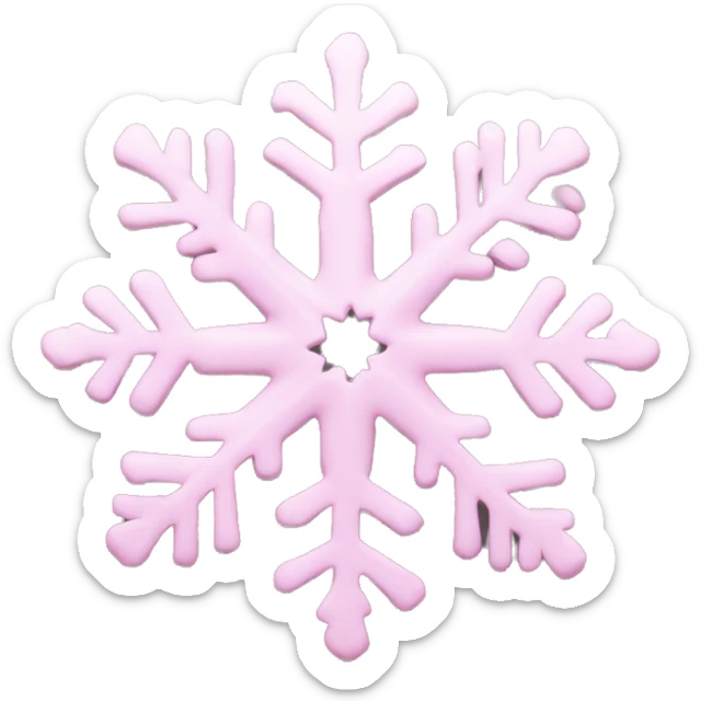 pastel pink snowflake  sticker