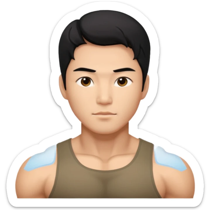 Koreli bir erkek ama çok yakışık lı ve kaslı saçı dümdüz saç çok daha fazla sticker