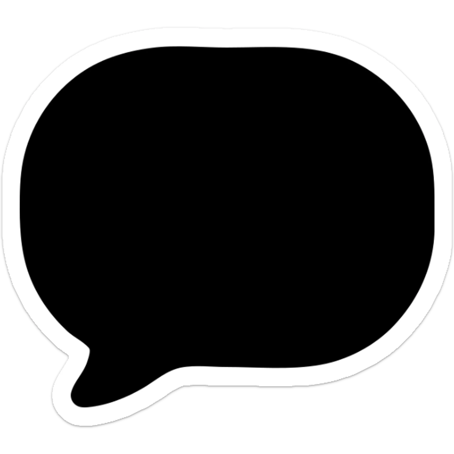 simple chat message bubble icon sticker