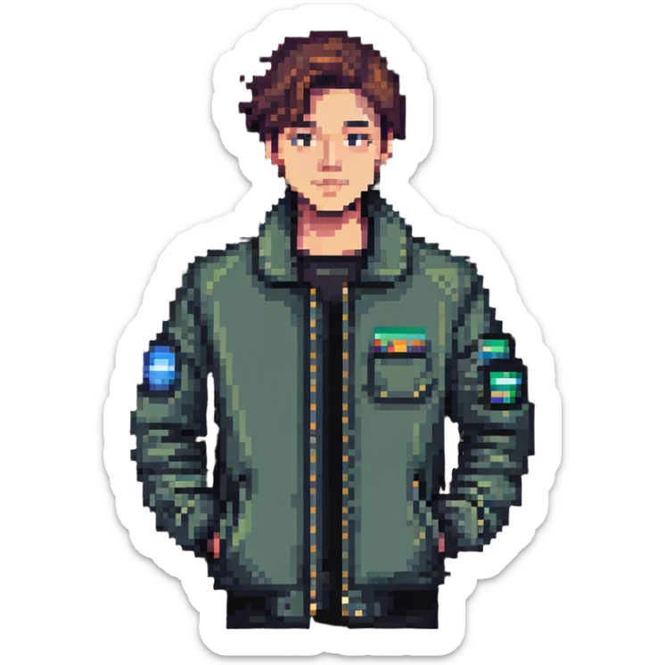 stylish jacket sticker