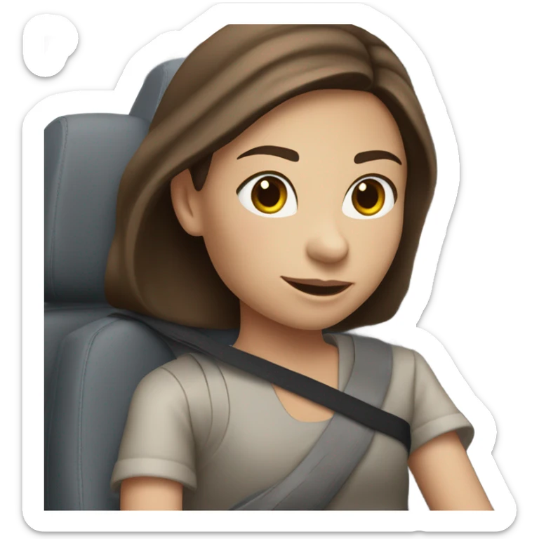 Girl with brown hair and blue eyes driving grey 2015 Toyota Highlander  sticker