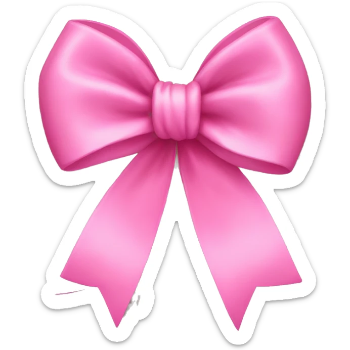 Pink bow sticker