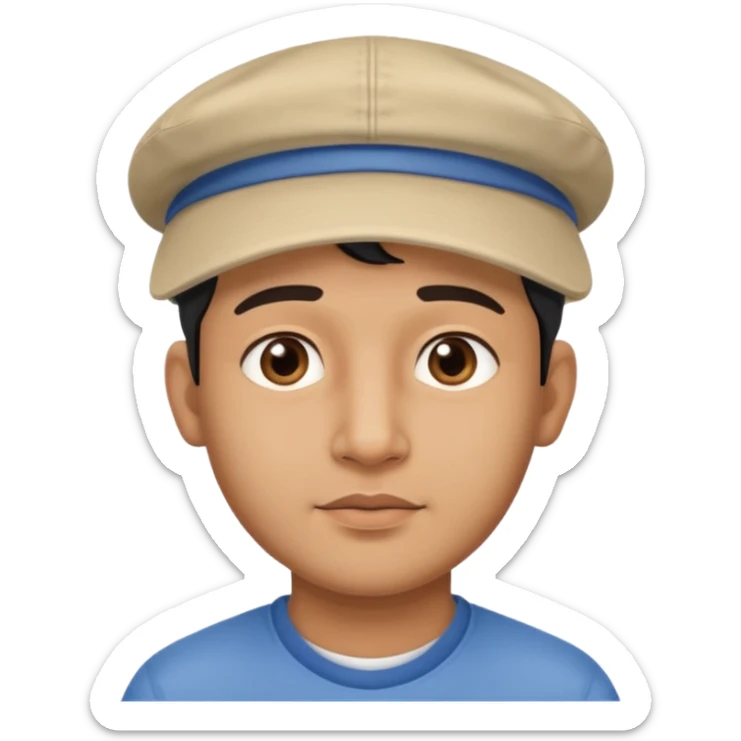  Fait un jeune indien pas trop beau avec un léger surprise un double menton et une casquette sur la tete sticker