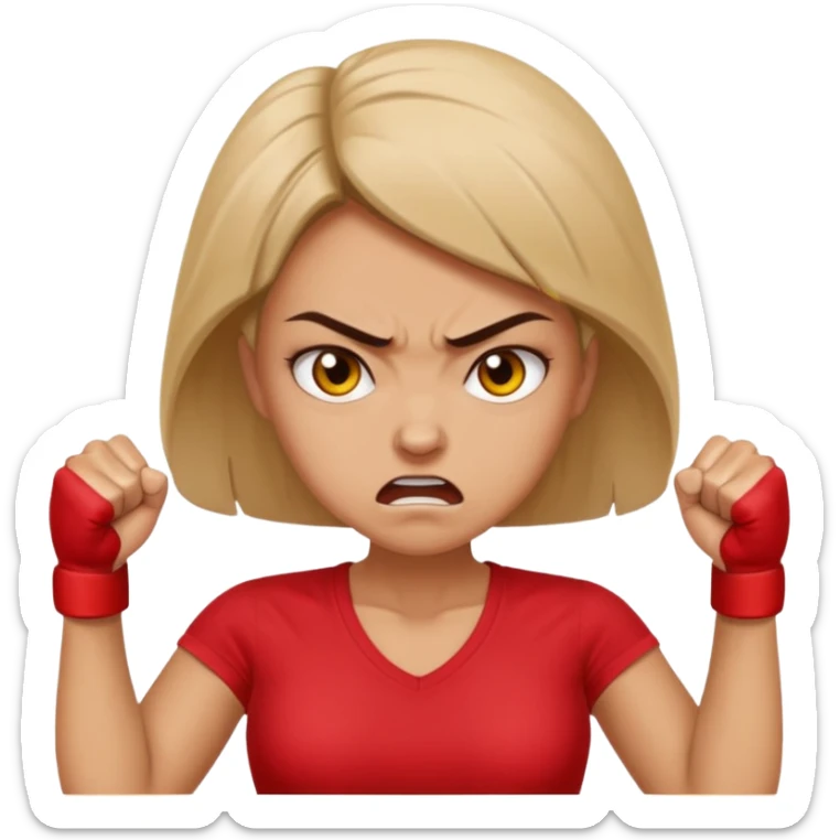 Angry woman sticker