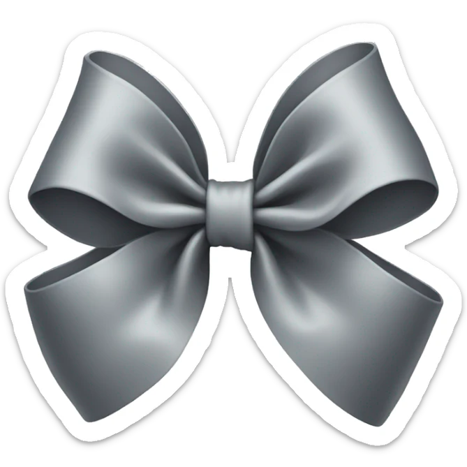 grey bow sticker