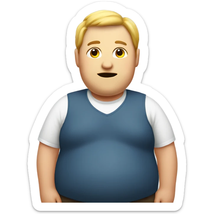 Fat person sticker