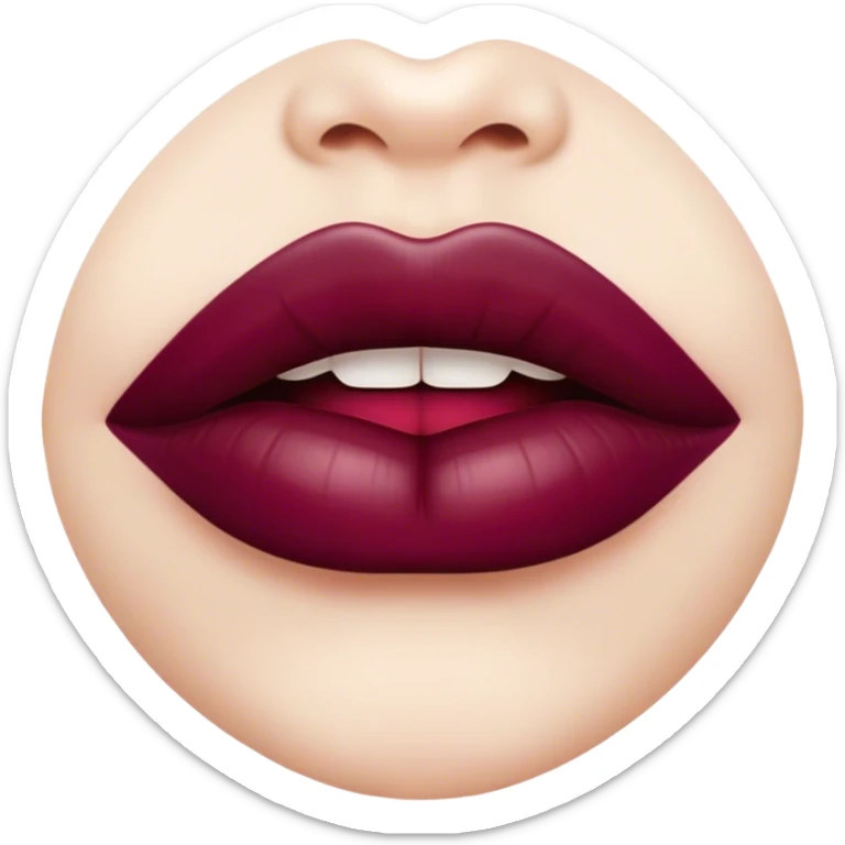 burgundy lips sticker