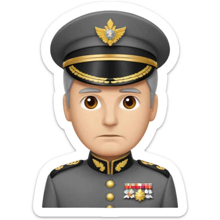 An emoji for discord of an Imperial Commander in something 90% like star wars sticker