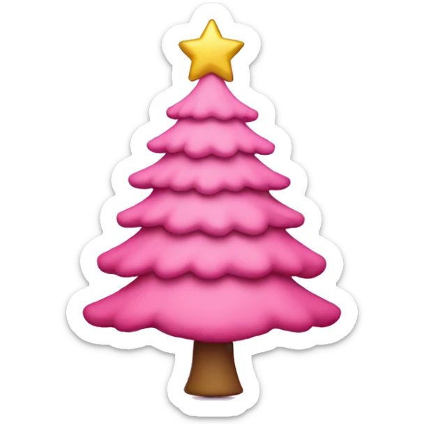 Pink Christmas tree  sticker