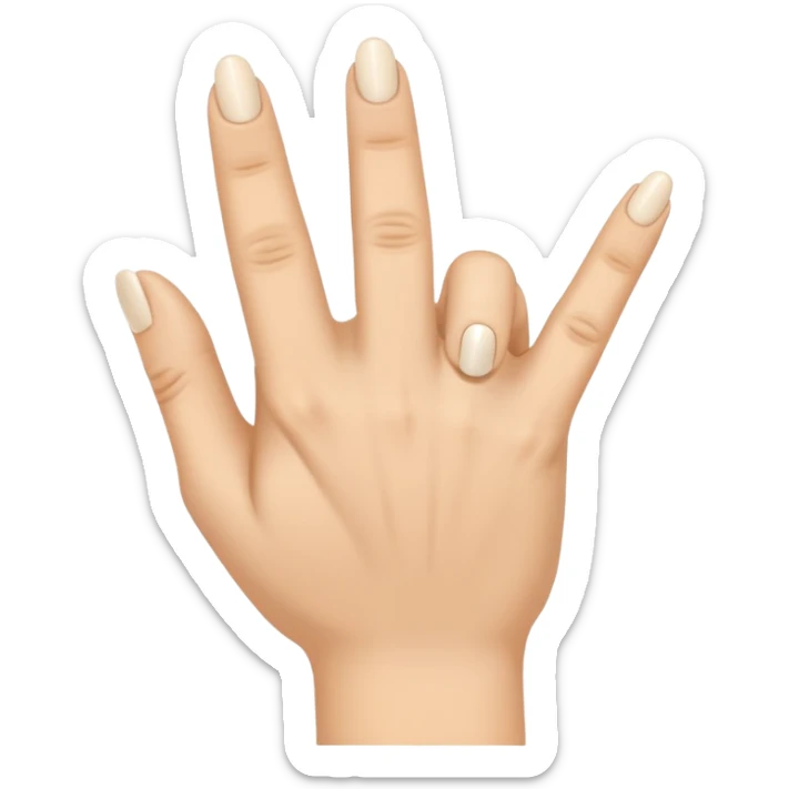 Hand emoji extending all fingers and touching the tip of the thumb to the tip of the ring finger.  sticker