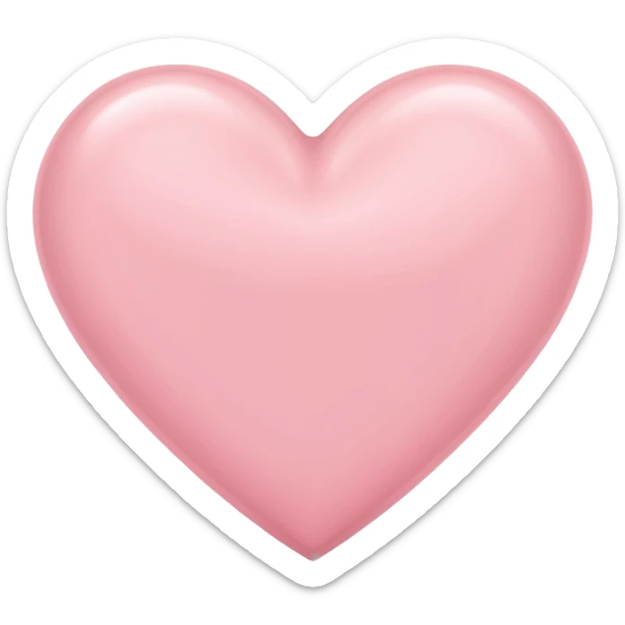 pale pink heart sticker