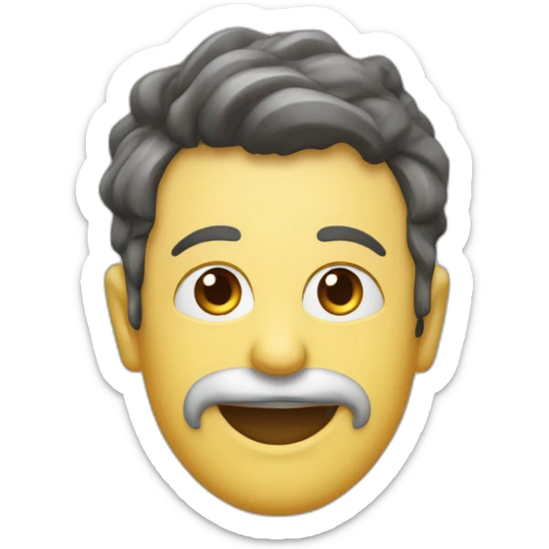 Gosciu z okularami przeciw slonecznymi czarne wlosy sticker