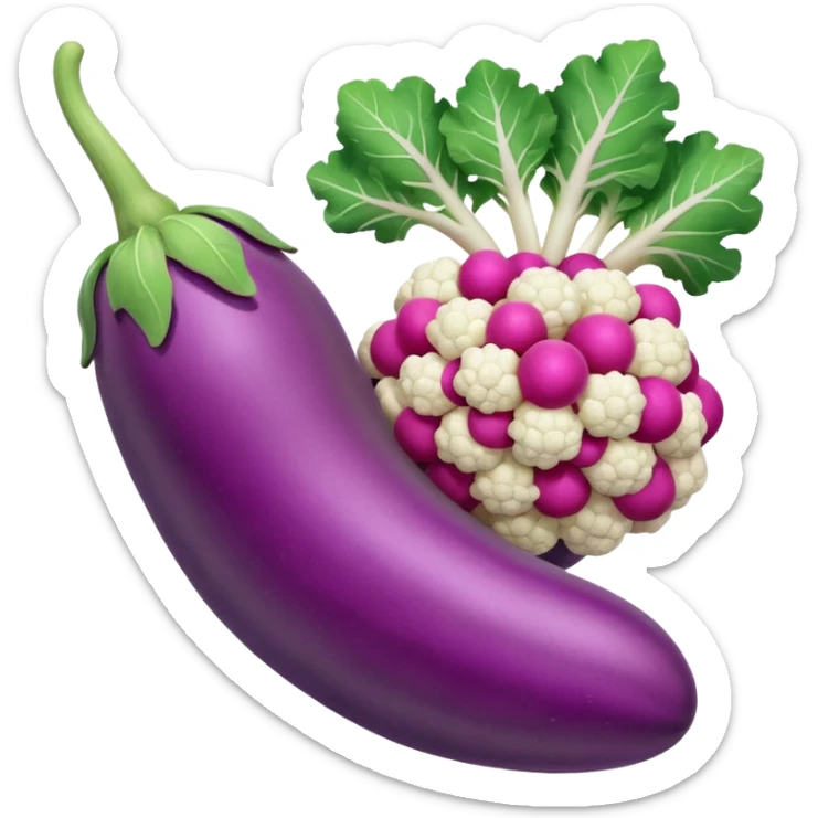 Healthy food  : 3d Icon with color of D0B8FF
 sticker