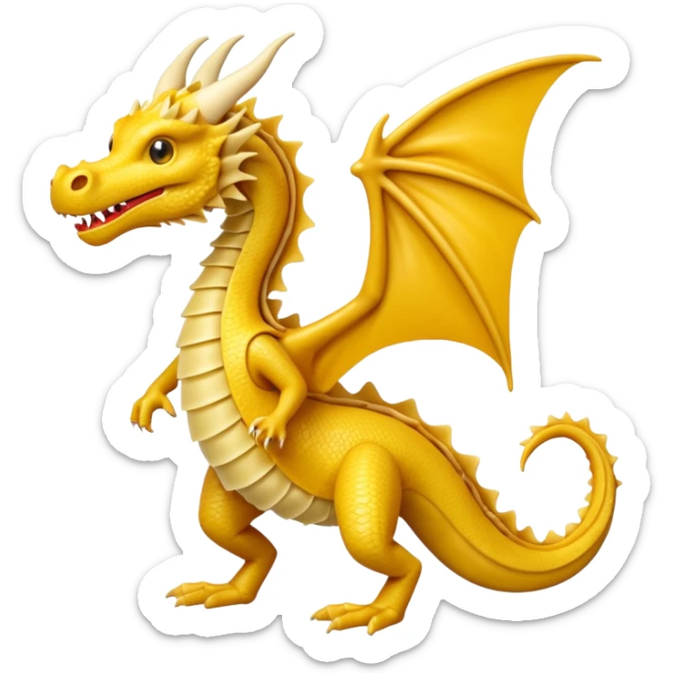 Dragon con cuerpo de pasta canelloni que el cuerpo enga su cuerpo normal con patas sticker