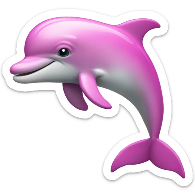 dolphin pink sticker