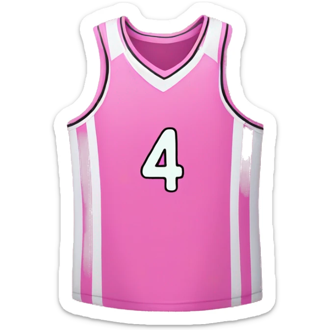 pink basketball jersey with pink bow on the side and number 14 on it with the name lover on it sticker