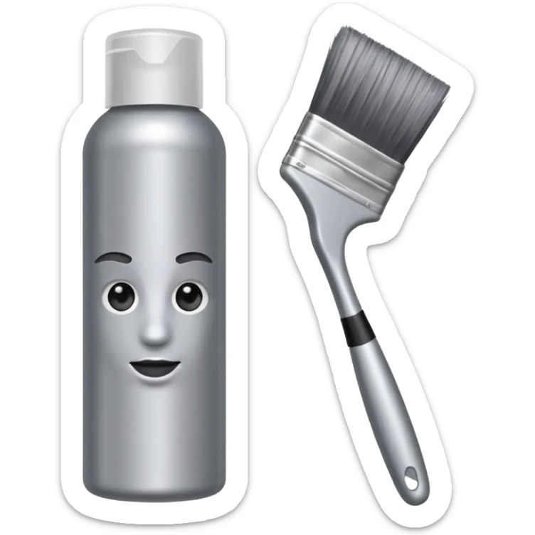 tube of hair dye with a brush next to it sticker