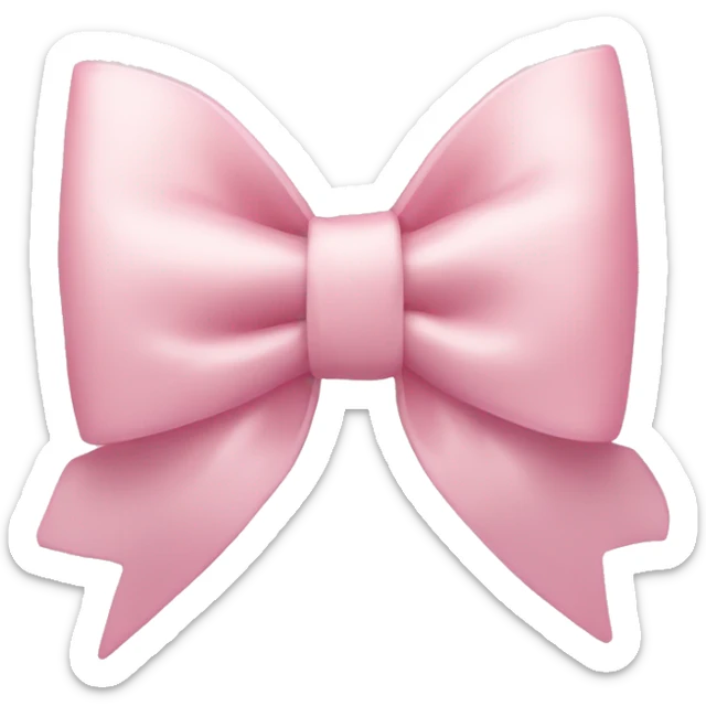 Pale Pink bow sticker