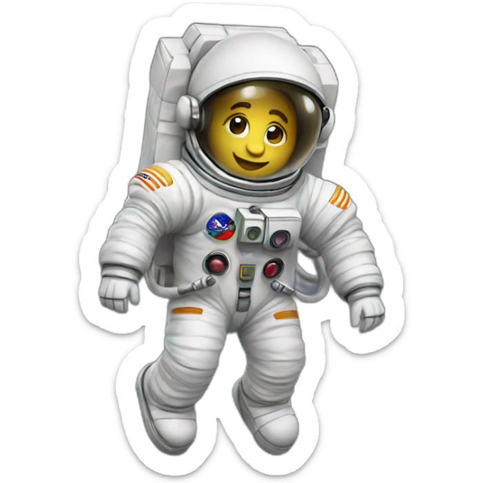 Dancind astronaut sticker