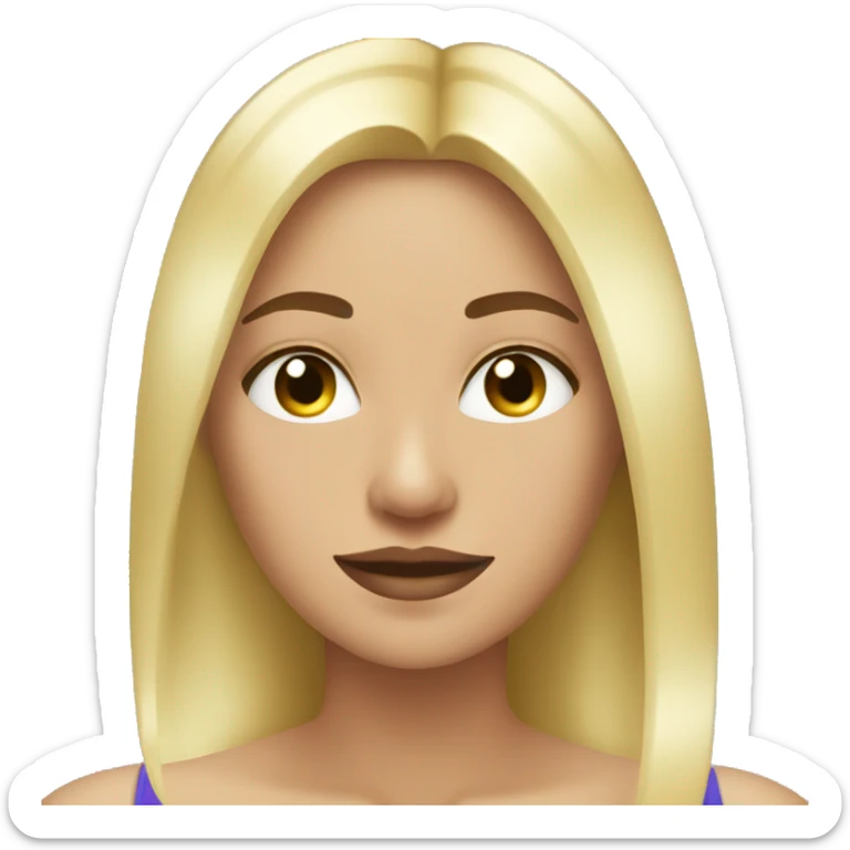 beauty woman looking in the mirror with blonde hair   sticker