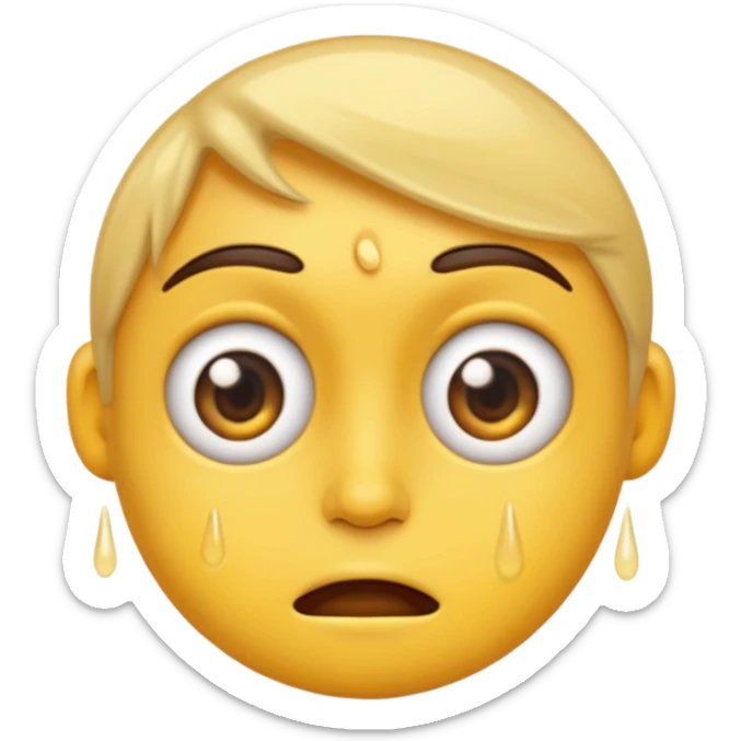 I want the emoji to be dizzy and sweaty and sweaty and transparent with yellow skin color and bold like all emoji’s  sticker