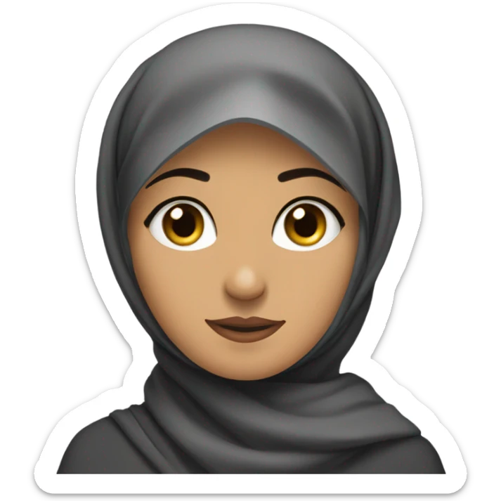 Egyptian Muslim woman wearing a hijab shrugging her shoulders sticker