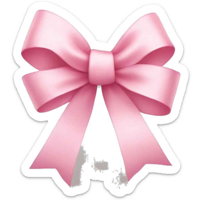 light pink ribbon bow sticker