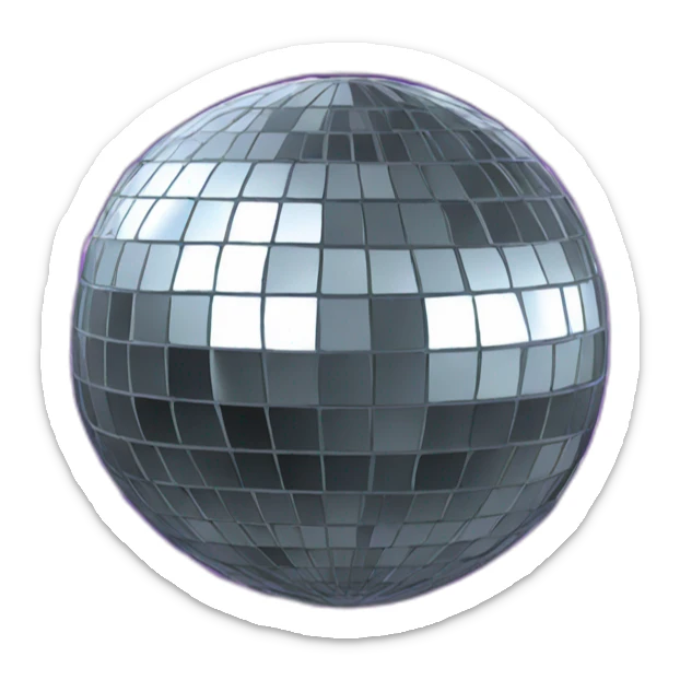 Disco ball sticker