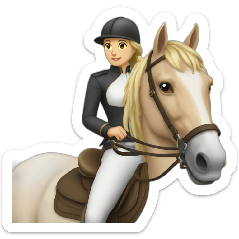 horse riding sticker
