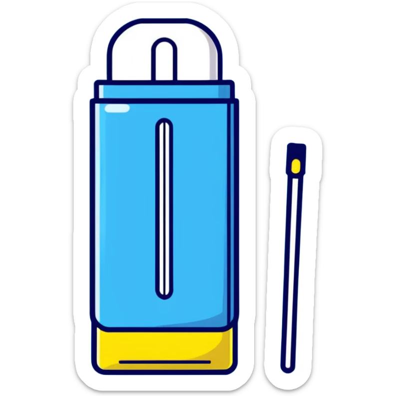 Yellow cosmetic tube of cream or lotion sticker