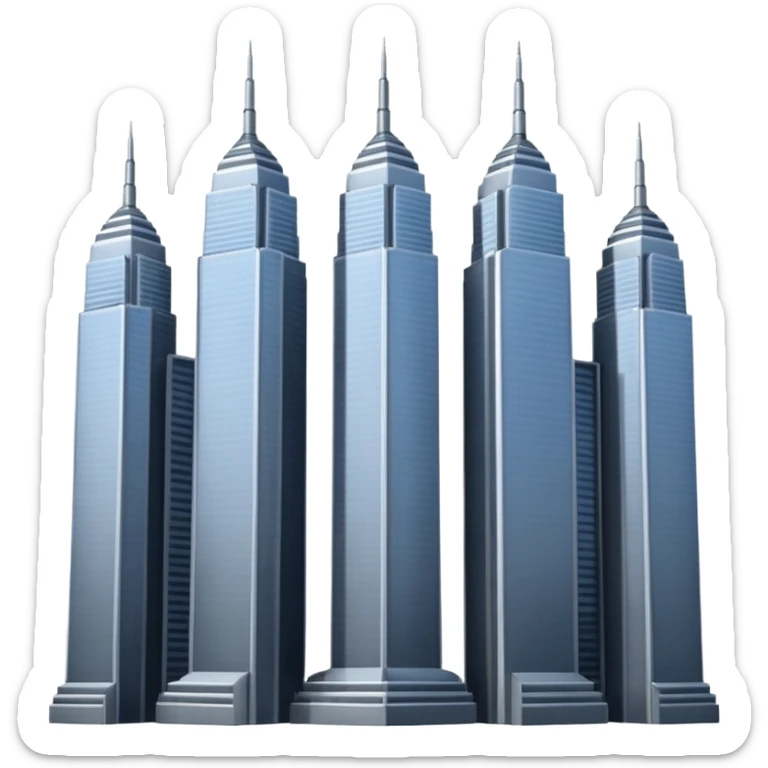 animated emoji of twin towers or 9/11 memes sticker
