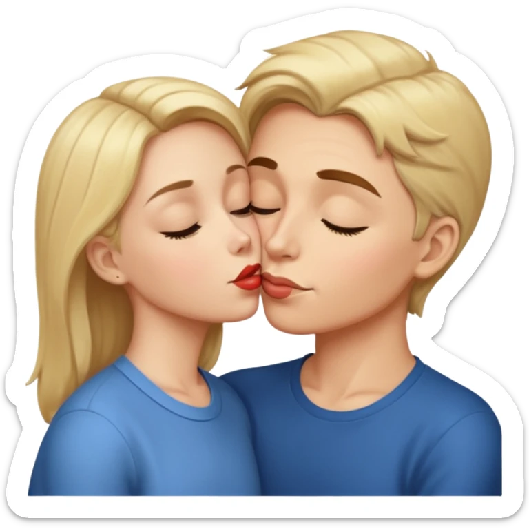 The part about the kiss on the cheek and the part about the kiss on the eye, a mother and son thing sticker