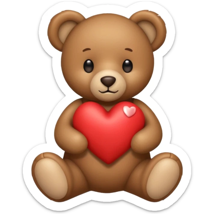 Медведик з сердечком sticker