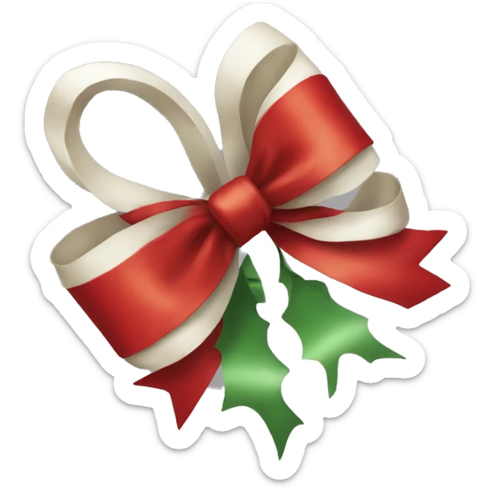 Christmas bow sticker