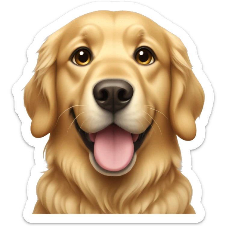 A golden retriever  sticker