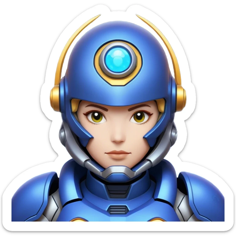 Clash of Clans aesthetic: Cinematic heroic Terran Marine Hero close up Emoji, rendered in a 3D vector-style similar to standard emojis with minimal shading and bold, simplified shapes. A compact, heroic isometric figure clad in futuristic power armor with signature energy accents, softly glowing with a cosmic battle charm. Simplified yet unmistakably iconic, highly detailed and consistent, glowing with a soft radiant shine and high gloss. Stylized with a touch of interstellar valor and a soft glowing outline, capturing the essence of an elite space warrior with a friendly, playful manner! sticker