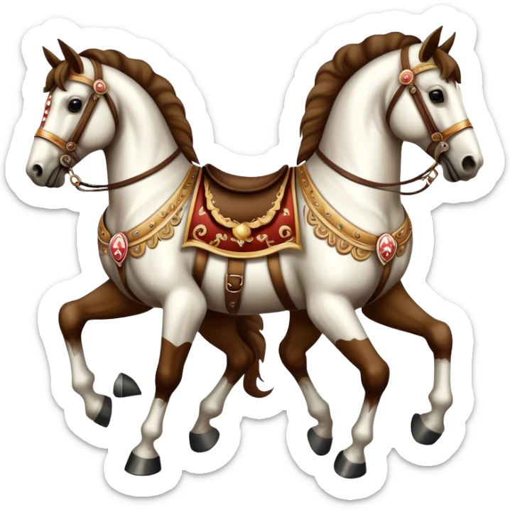 Vintage circus horses sticker
