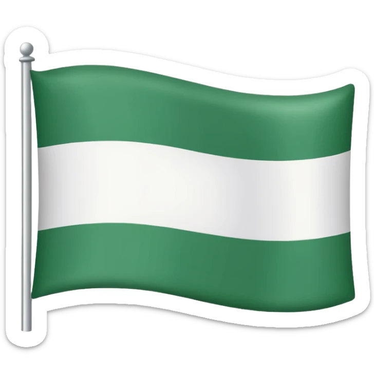 Bandera franjas verdes y blancas  sticker