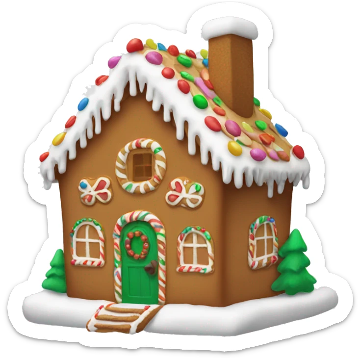 Gingerbread house sticker