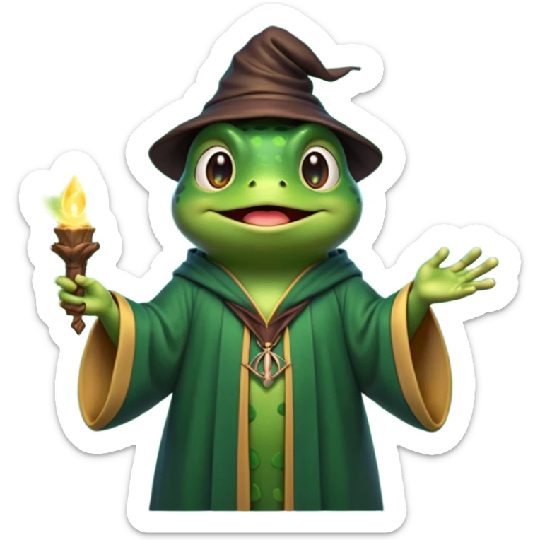 “3D emoji of a magical [], Harry Potter style, Hogwarts magic, fantasy atmosphere, soft glow, cinematic lighting, high detail” sticker