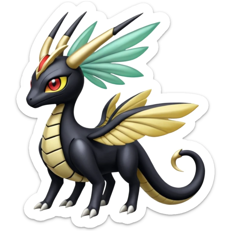 Meloetta-Nargacuga-Giratina-Pokémon-Fakémon-fusion-hybrid-creature sticker