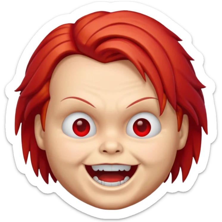 Un emojin de chuky sticker