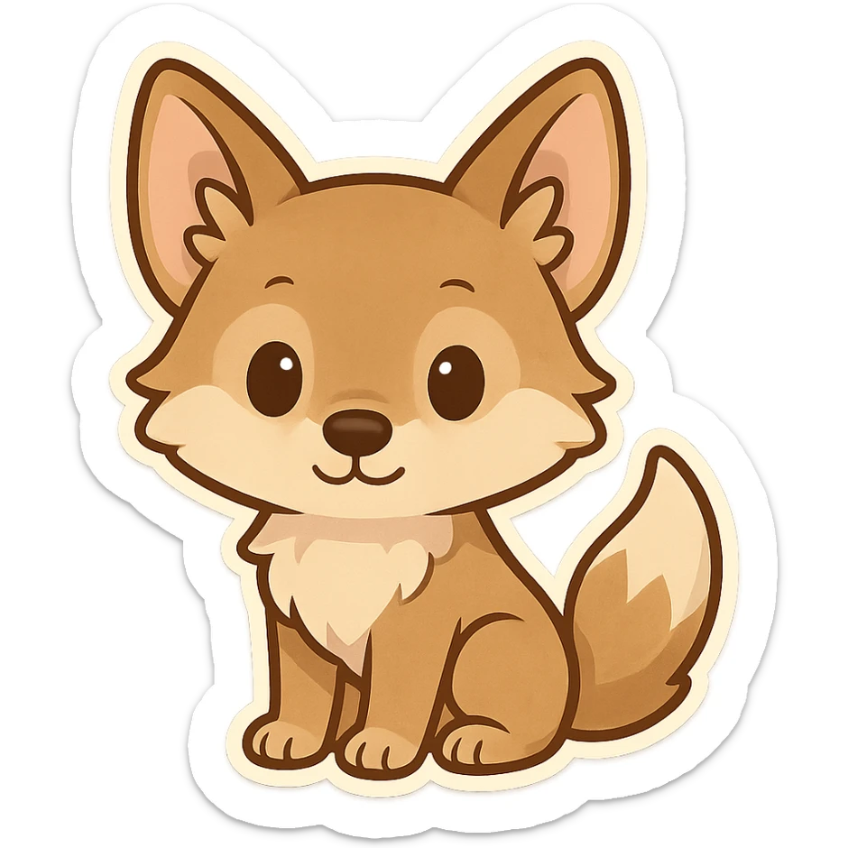 cute coyote sticker