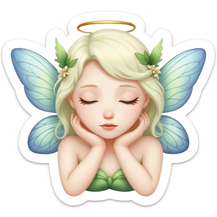 sleepy fairy sticker