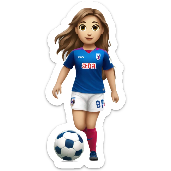 niña futbolista del equipo  SD.Eibar  en el estadio Ipurúa  sticker