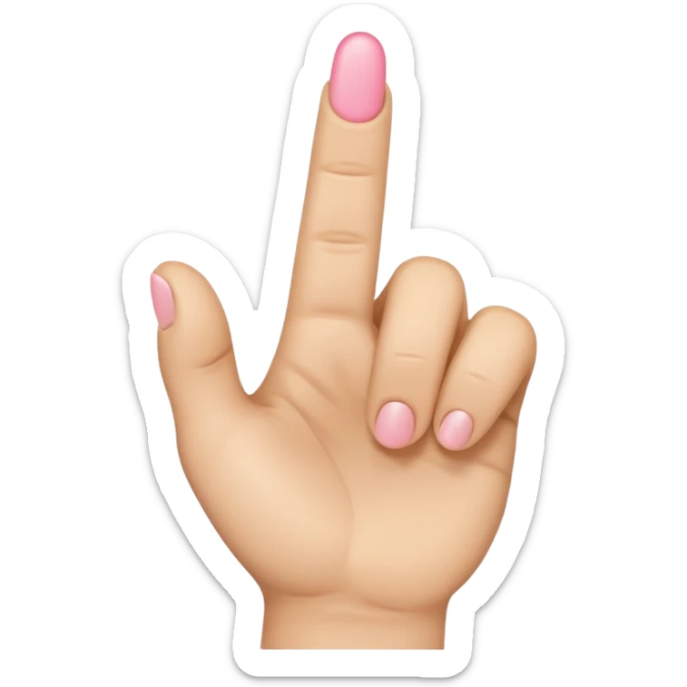👉 make a emoji with that’s but have the middle finger an pinky also poke out but hide the thumb sticker