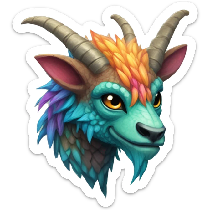 Colorful vernid fantasy creature LiLaiRa GriffSnuff Kamirah Falvie sticker