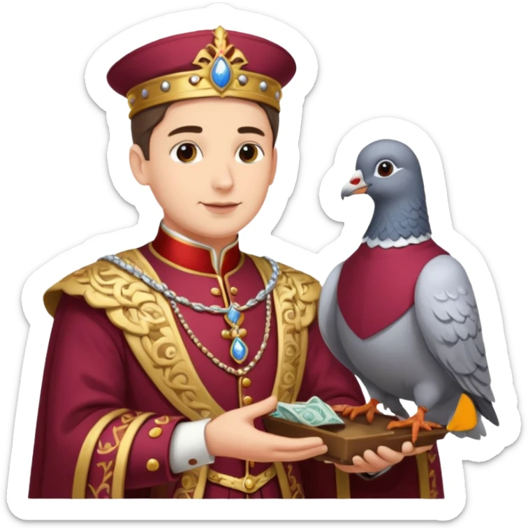 Fanfare as a lord has received a carrier pigeon from a fellow lord. Make sure to include the lord sticker