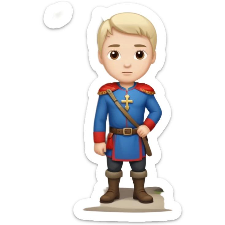 The Russian hero in front of a stone at a croThe Russian hero in front of a stone at a crossroadsssroads sticker