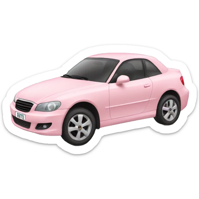 Pale pink car sticker
